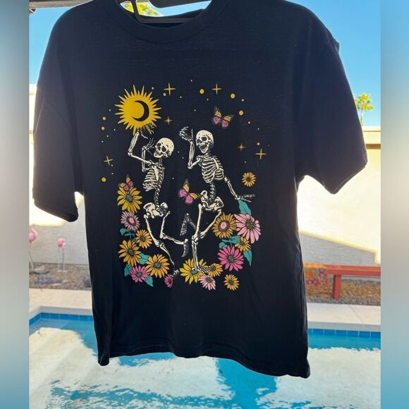 Social Scene Dancing Skeletons EUC SZ XS - Picture 1 of 8